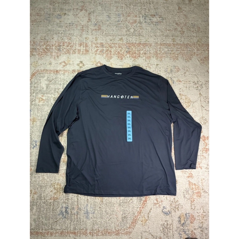 Hang Ten Men's Charcoal Gray UPF 50+ Sun Surf Tee Long Sleeve Shirt 3XL